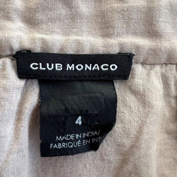 Club Monaco Mini Skirt Women 4 Crochet Lace Black Nude Scalloped dark academia - Picture 3 of 6